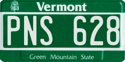 VT license plate PNS628