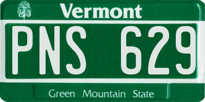 VT license plate PNS629
