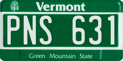 VT license plate PNS631