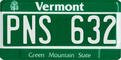 VT license plate PNS632