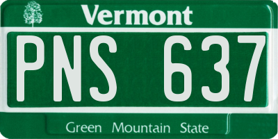 VT license plate PNS637