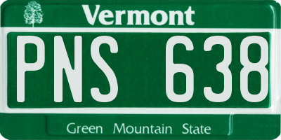 VT license plate PNS638