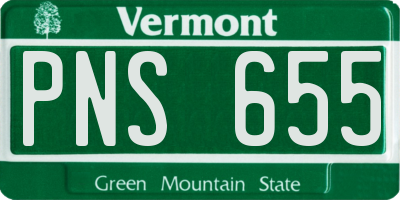 VT license plate PNS655