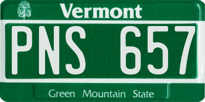 VT license plate PNS657