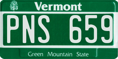 VT license plate PNS659