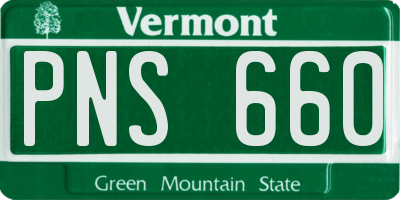 VT license plate PNS660