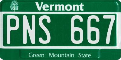 VT license plate PNS667