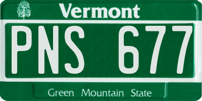 VT license plate PNS677