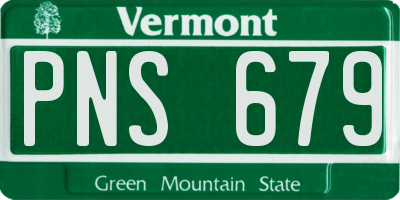 VT license plate PNS679