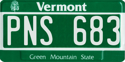 VT license plate PNS683