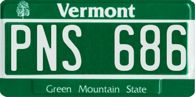 VT license plate PNS686