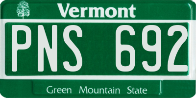 VT license plate PNS692