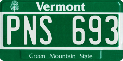 VT license plate PNS693