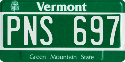 VT license plate PNS697