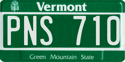 VT license plate PNS710