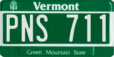 VT license plate PNS711
