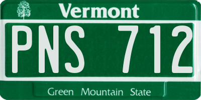 VT license plate PNS712