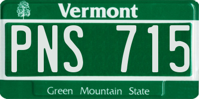 VT license plate PNS715