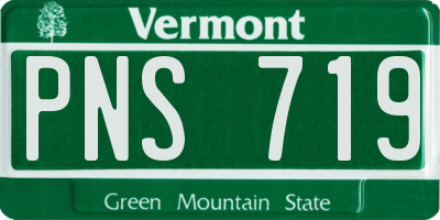 VT license plate PNS719
