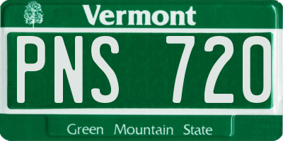 VT license plate PNS720