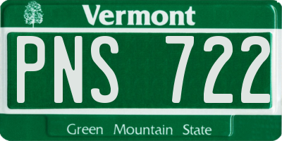 VT license plate PNS722