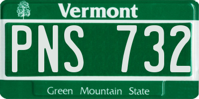 VT license plate PNS732