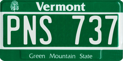 VT license plate PNS737