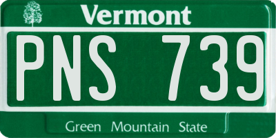 VT license plate PNS739