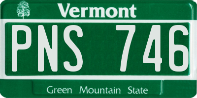 VT license plate PNS746