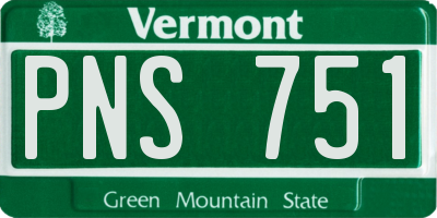 VT license plate PNS751