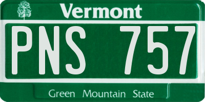 VT license plate PNS757