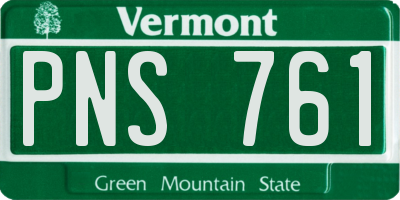 VT license plate PNS761