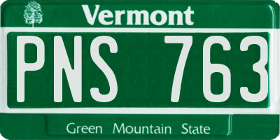 VT license plate PNS763