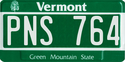 VT license plate PNS764