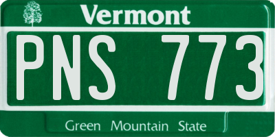 VT license plate PNS773