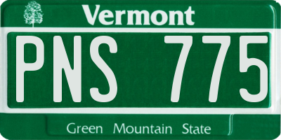 VT license plate PNS775