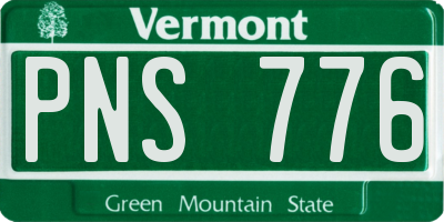 VT license plate PNS776