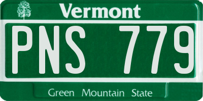 VT license plate PNS779