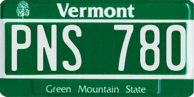VT license plate PNS780