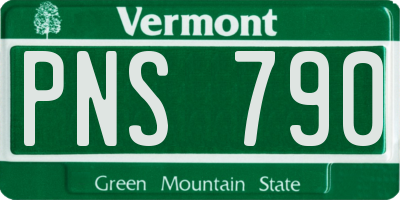 VT license plate PNS790