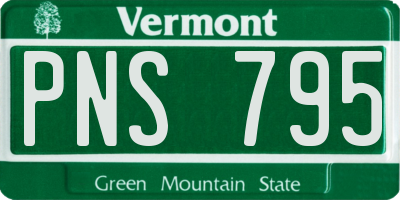 VT license plate PNS795