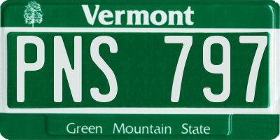VT license plate PNS797