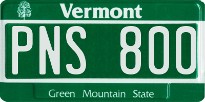 VT license plate PNS800
