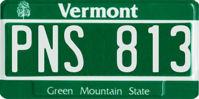 VT license plate PNS813