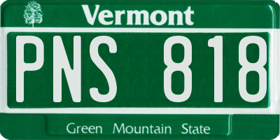 VT license plate PNS818