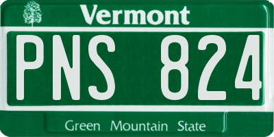 VT license plate PNS824