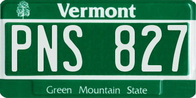 VT license plate PNS827