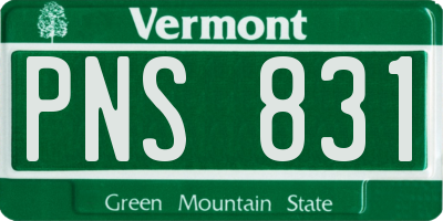 VT license plate PNS831