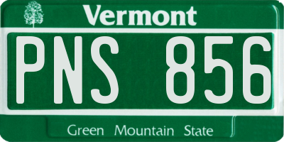 VT license plate PNS856