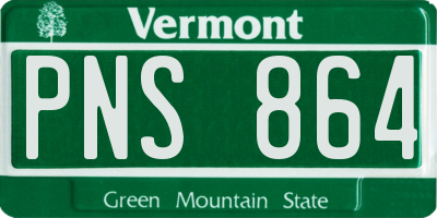 VT license plate PNS864